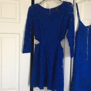 Blue dress with cutouts